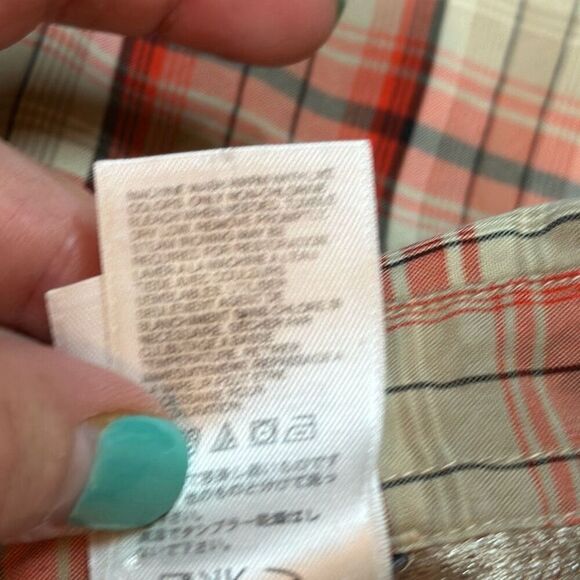 North Face Men’s Red Plaid Short Sleeve Button Down Shirt size L Large - Picture 8 of 8